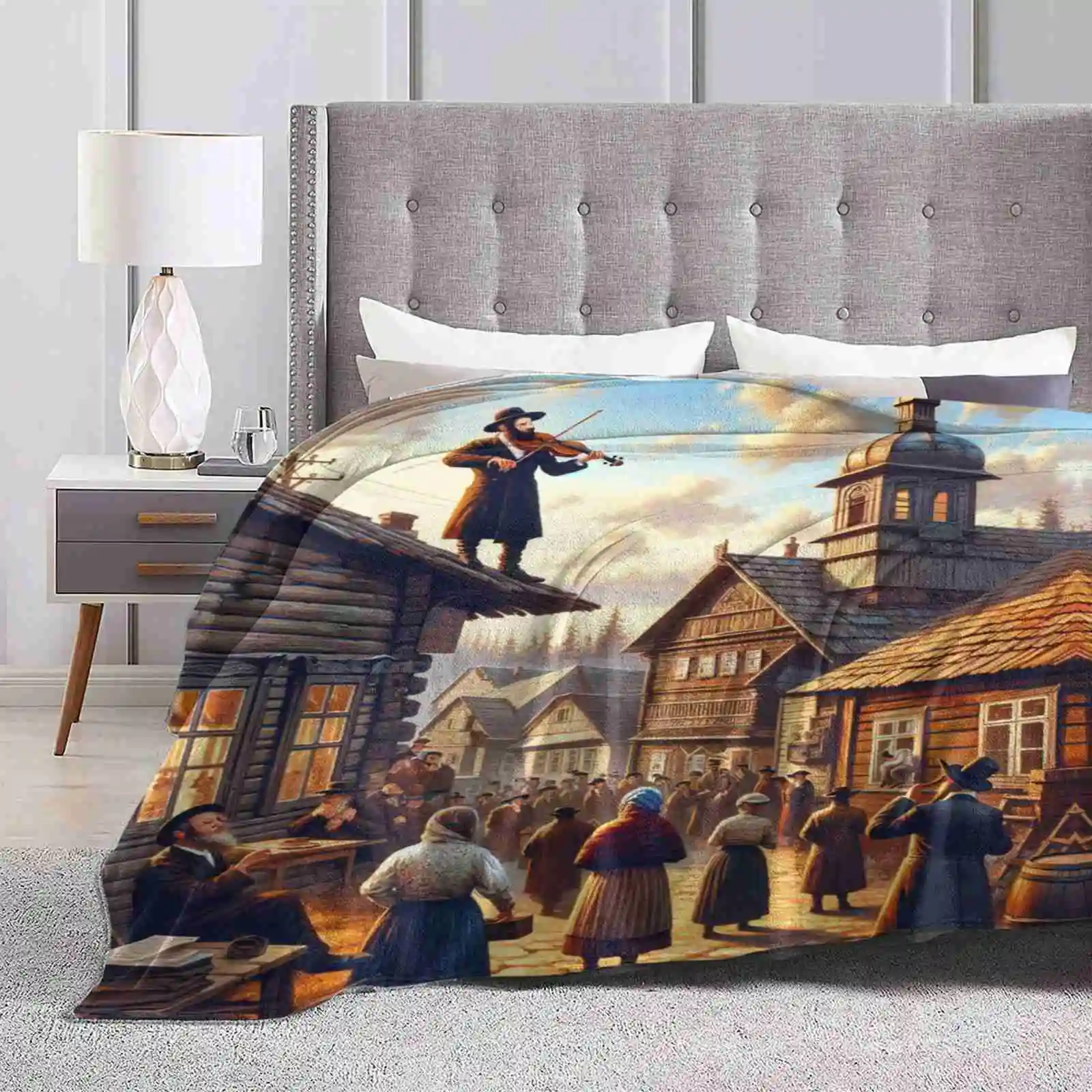 Fiddler On The Roof Fashion Soft Warm Flannel Blanket Fiddler On The Roof Shtetl Judaism Jewish Broadway Musical Violin Poland