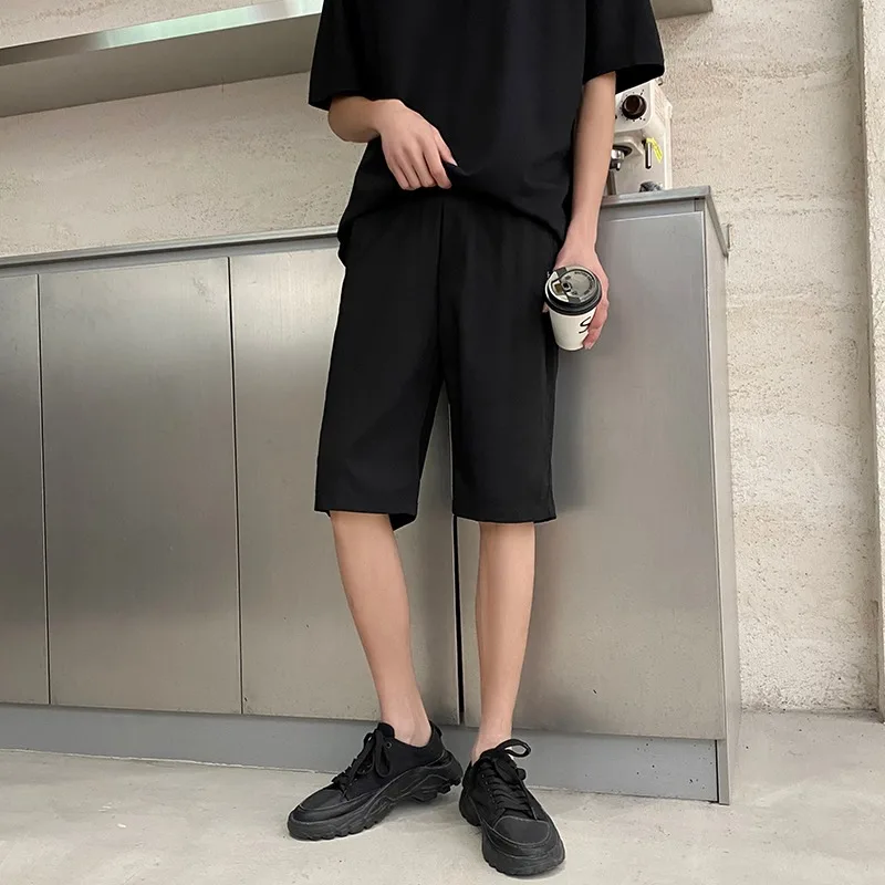 

Pure Cotton Sports Beach Pants, Men's and Women's Loose Shorts, Solid Color Casual Pants, Cropped Pants