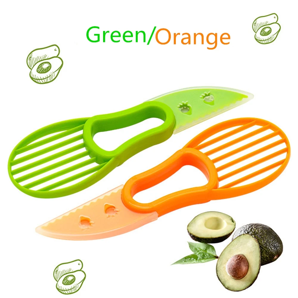 

Fruit Slicer Peeler Avocado Slicer Shea Corer Butter 3 In 1 Multifunctional Pulp Separator Knife Kitchen Accessories Tool Gadget