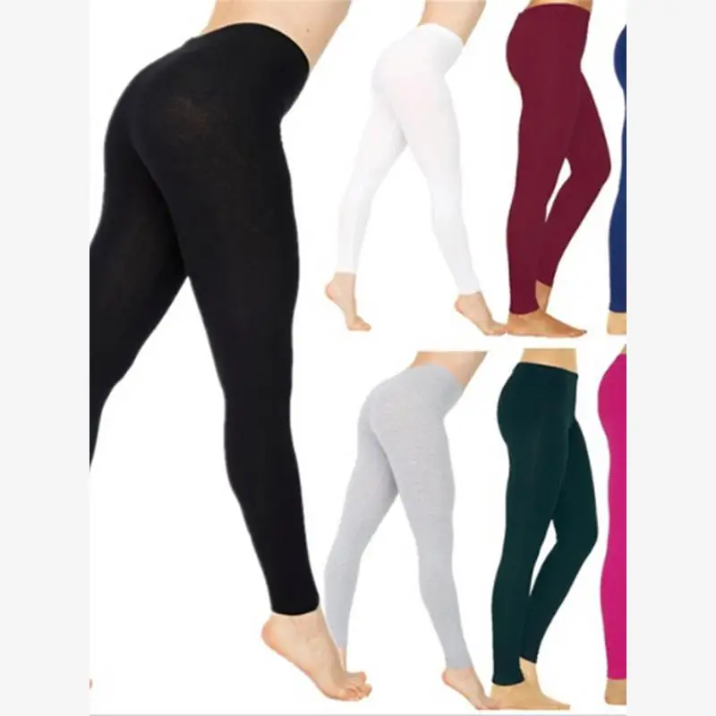 Leggings casual dimagranti per il sollevamento dell'anca da donna Vita medio-bassa Tessuto in PVC Pantaloni a strati base Cleanfit Sle per donne di mezza età