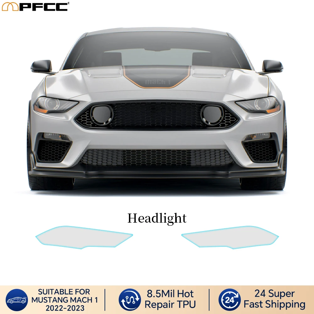 

Для Mustang Mach 1 2022-2023 фара зеркало заднего вида B C наклейка на стойку PPF краска прозрачная предварительно вырезанная защитная пленка из ТПУ для автомобиля