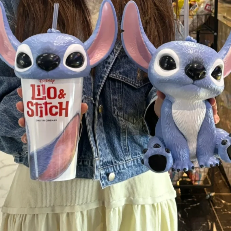 Barang Dagangan "Stitch Tersedia Asli (Lilo & Stitch) - Seri Piala Koleksi: Cangkir Jerami Baru & Ember Popcorn"