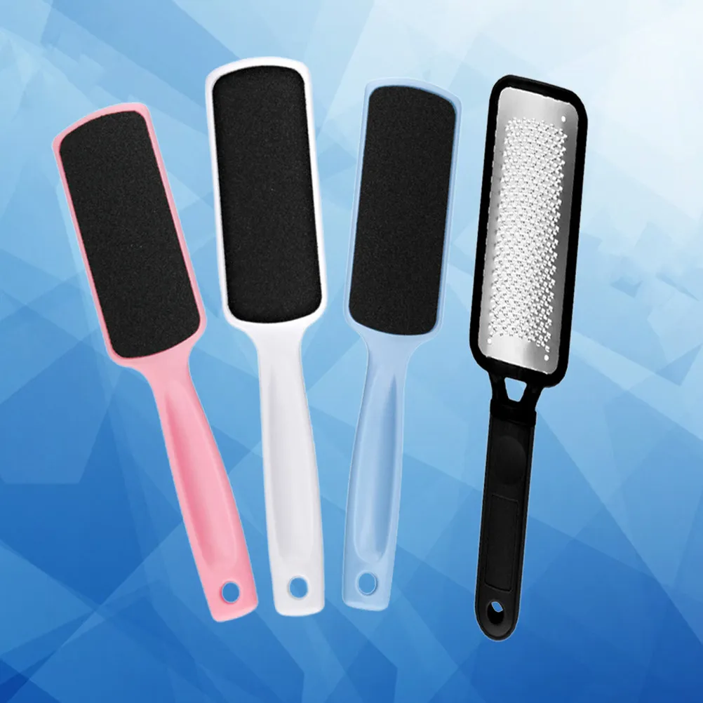 

1 шт. черная пилка для ног из нержавеющей стали, двусторонний профессиональный инструмент для педикюра, удаления мозолей и огрубевшей кожи, отшелушиватель для ног