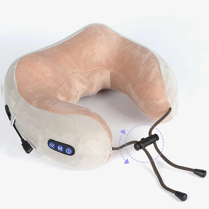

Smart Library OEM U Shaped Kneading Neck Massage Travel Pillow Car And Home Massage Pillow Rechargeable Massage Pillow