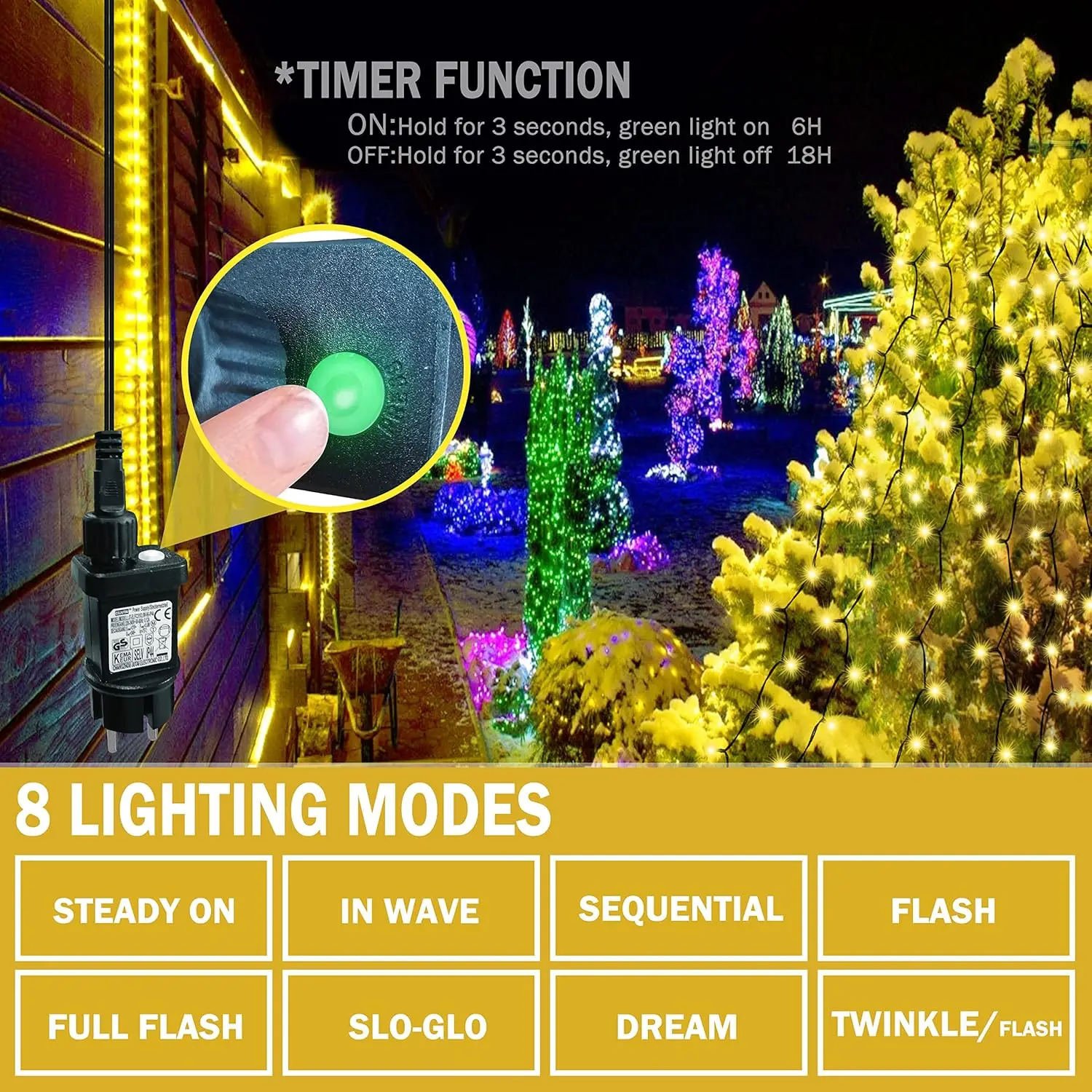 LED Christmas Waterfall String Light Christmas Tree Indoor Outdoor Garland Decoration Solar / USB Lamp for Garden Party Wedding