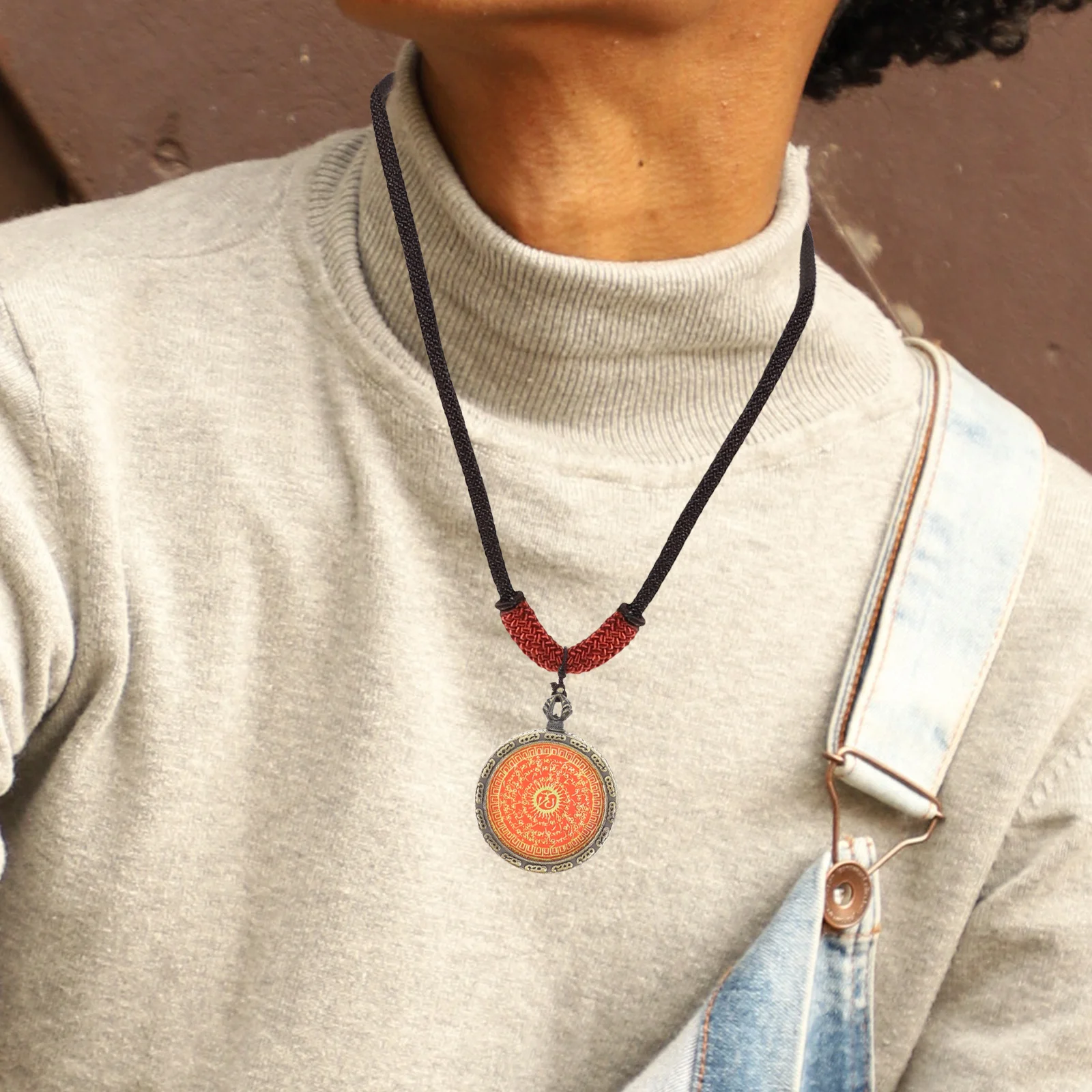 

Alloy Pendant Men Women Retro Clavicle Festival Party Decor Simple Necklace Gift Daily Wear Festival Party Necklace Gift