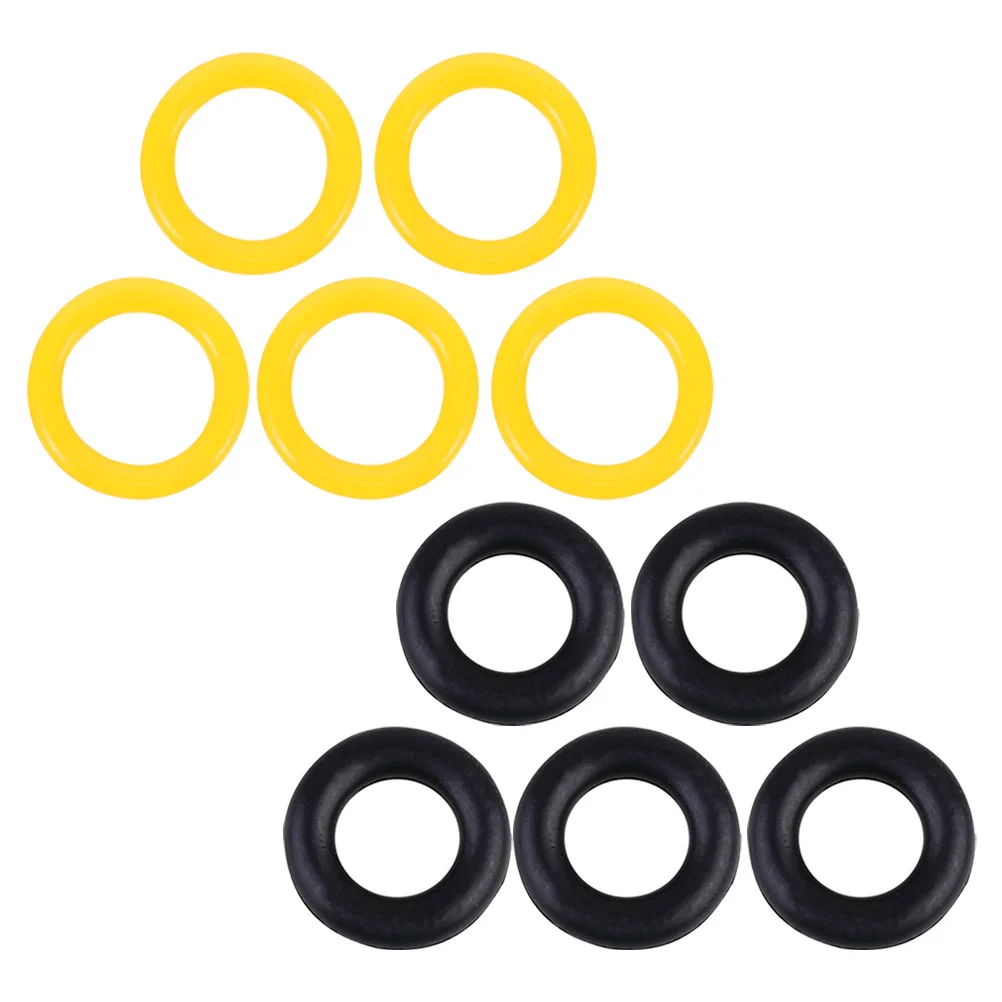 10 Pcs Yellow Black Rubber Bobbin Winder Rings for Sewing Machine Easy Install Thread Backup Friction Wheel Replacement