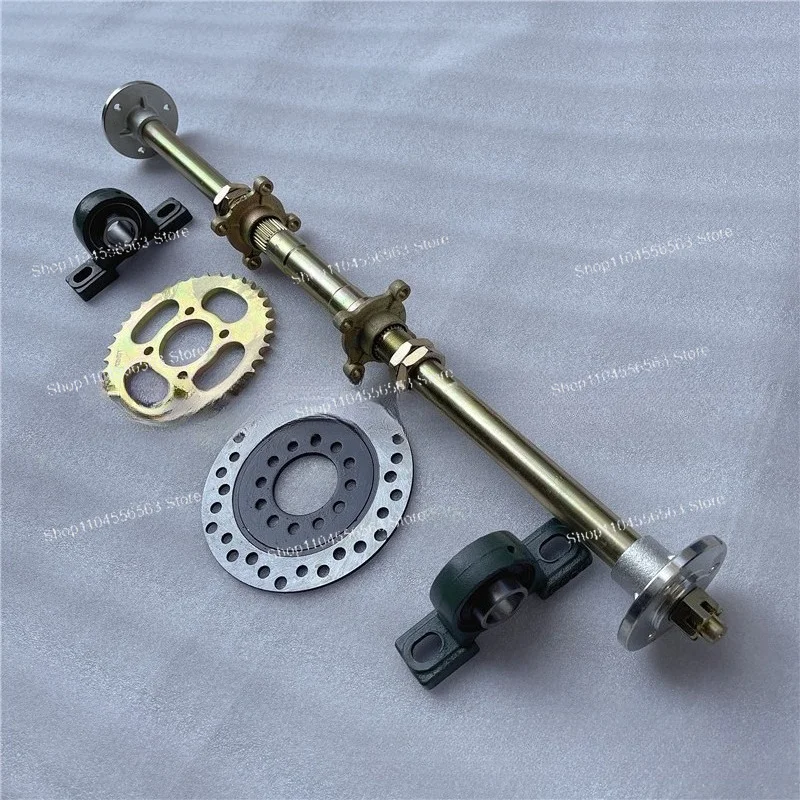 DIY modified box kart accessories, three-wheeled ATV 61-74 cm bold rear axle rear axle 5-inch flange