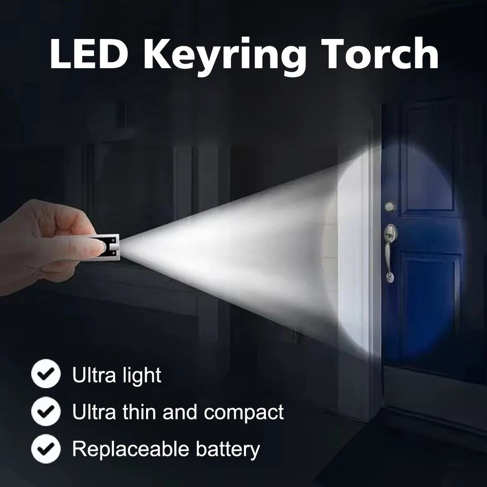 Mini LED Working Light Portable Pocket Flashlight Outdoor Camping Keychain Light  Emegency Light Camping Light Accessories