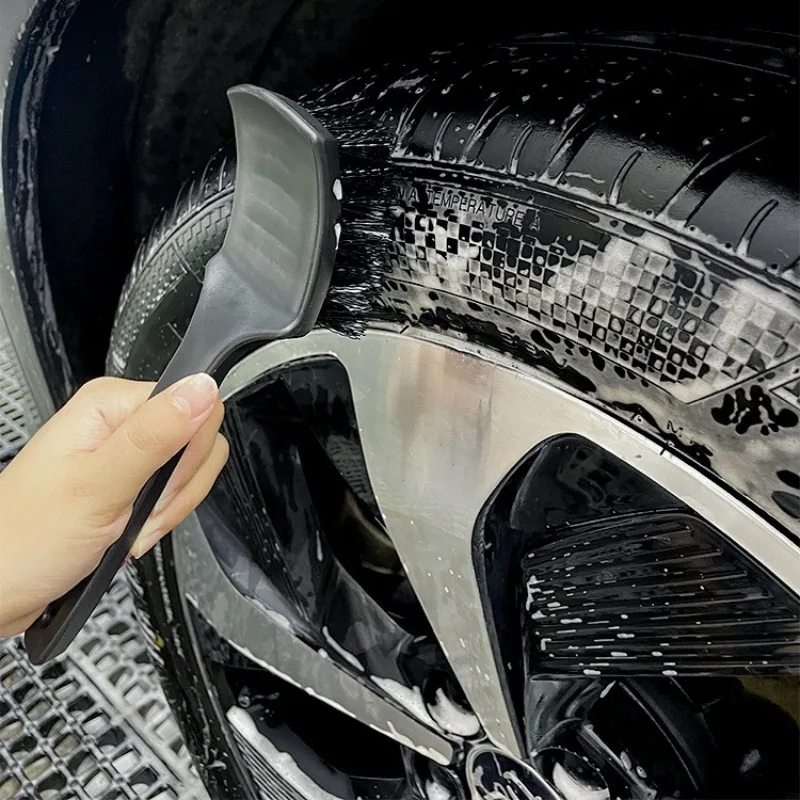 Auto Reifen Felge Pinsel Radnabe Reinigung Pinsel Auto Räder Detaillierung Reinigung Zubehör Schwarz Reifen Auto Waschen Werkzeug – Detail 8