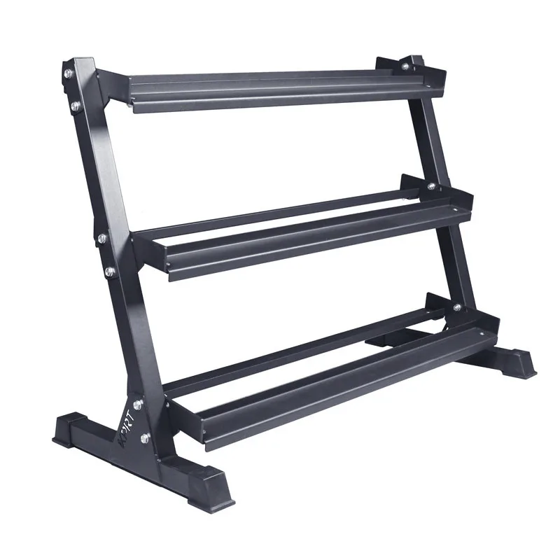 

Single 3 Tier Gym Dumbbell Rack for Compact Home Space-Saving with Durable Construction Ideal for Free Weights