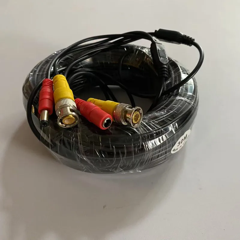 2 in 1 BNC CCTV Cable BNC+DC Connector 5M/10M/20M/30M Coaxial Video Power AHD Cameras Cable for DVR Security System
