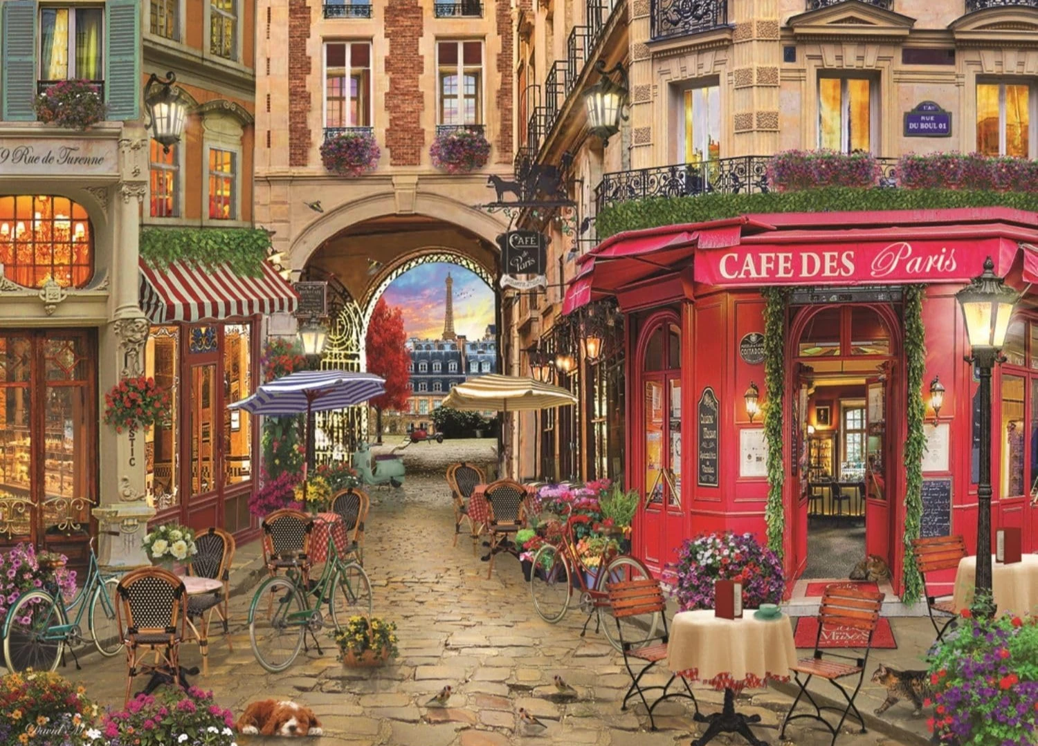 

Cafe Des Paris 120/300/500/1000 Pieces Art Jigsaw Puzzles Brain Training Challenging Educational Toys for Adults Birthday Gifts