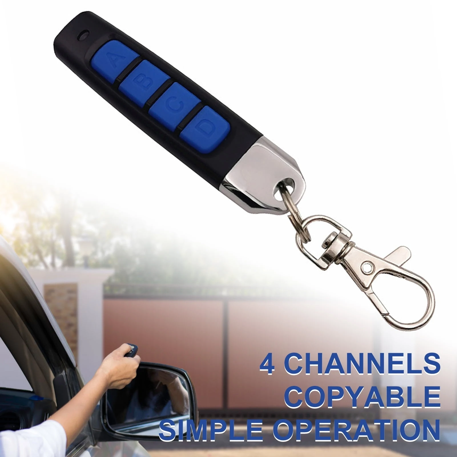 

Universal Garage Door Remote Control 433MHz Car Alarm Duplicator Lock Opener for Home and Shop Roller Shutters ABCD Buttons