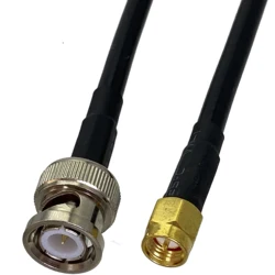 1pcs RG58 BNC Male Plug to SMA Male Plug RF Coaxial Connector Pigtail Jumper Cable New 6inch~10FT