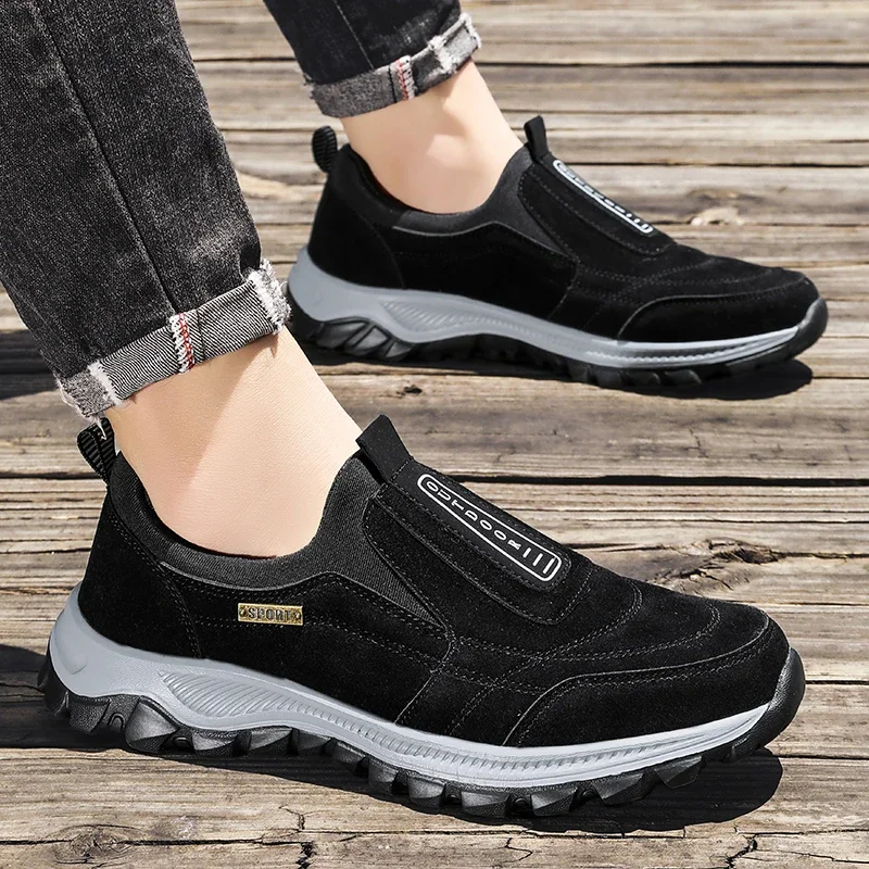 Calçado esportivo casual masculino, mocassins antiderrapantes, tênis de caminhada, camping, corrida, jogging, ao ar livre, caminhada, tamanho grande 39-49, novo, 2024