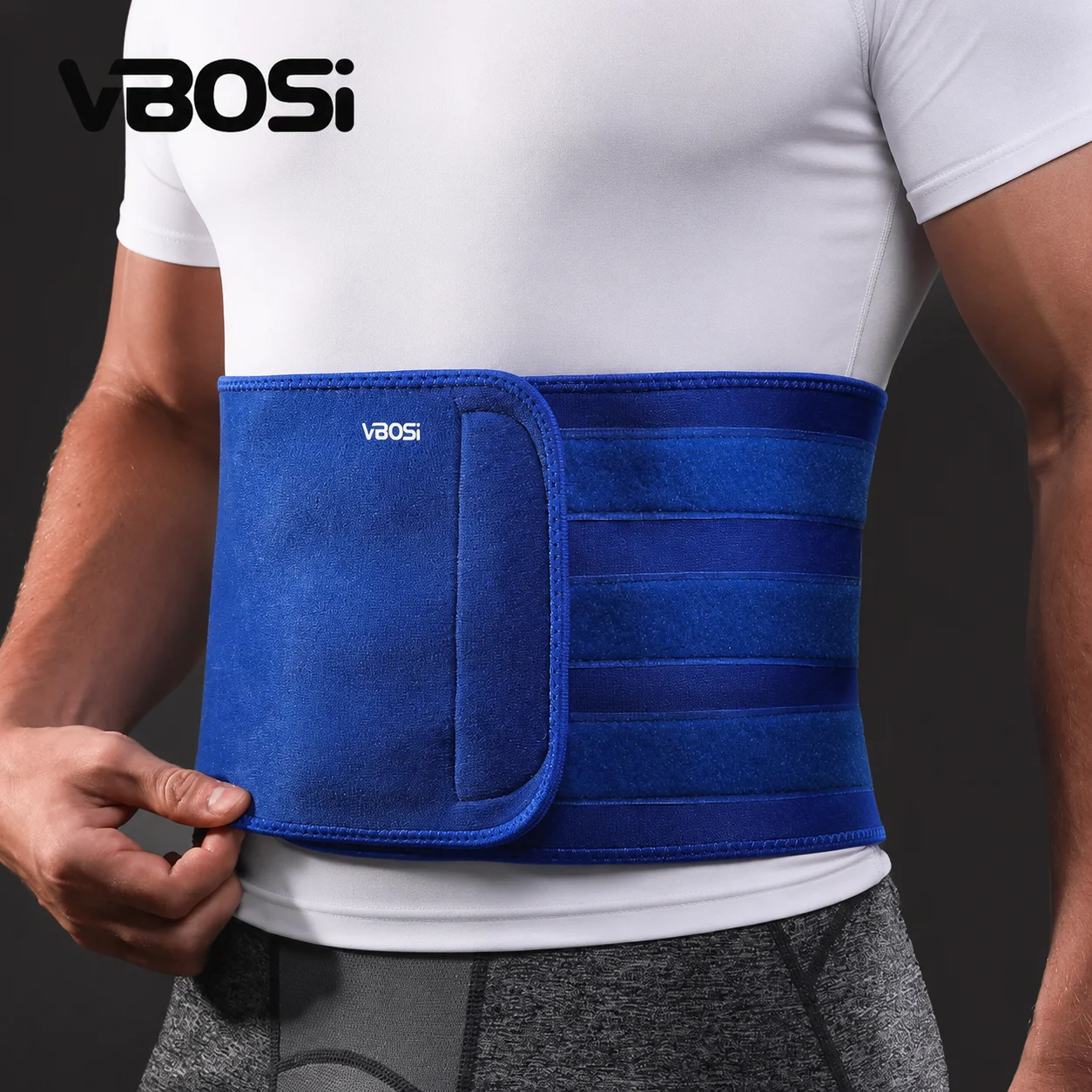 VBOSI Verstellbares Taillenstützband mit PVC-Halterungen für Männer und Frauen – Rückenstütze für Sport, Training und den täglichen Gebrauch
