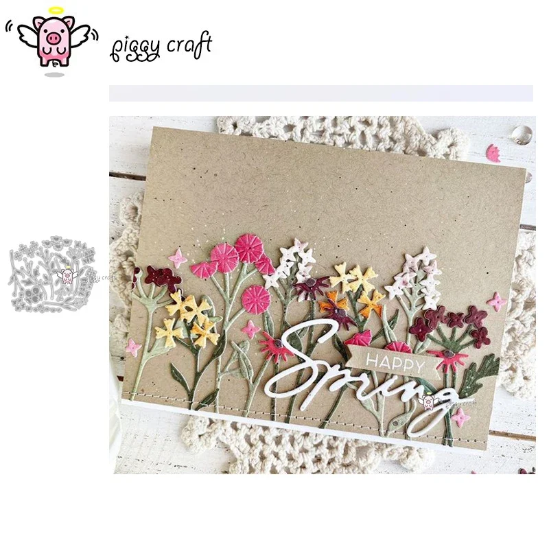 Piggy Craft metal cutting dies cut die mold Various flower branches Scrapbook paper craft knife mould blade punch stencils dies