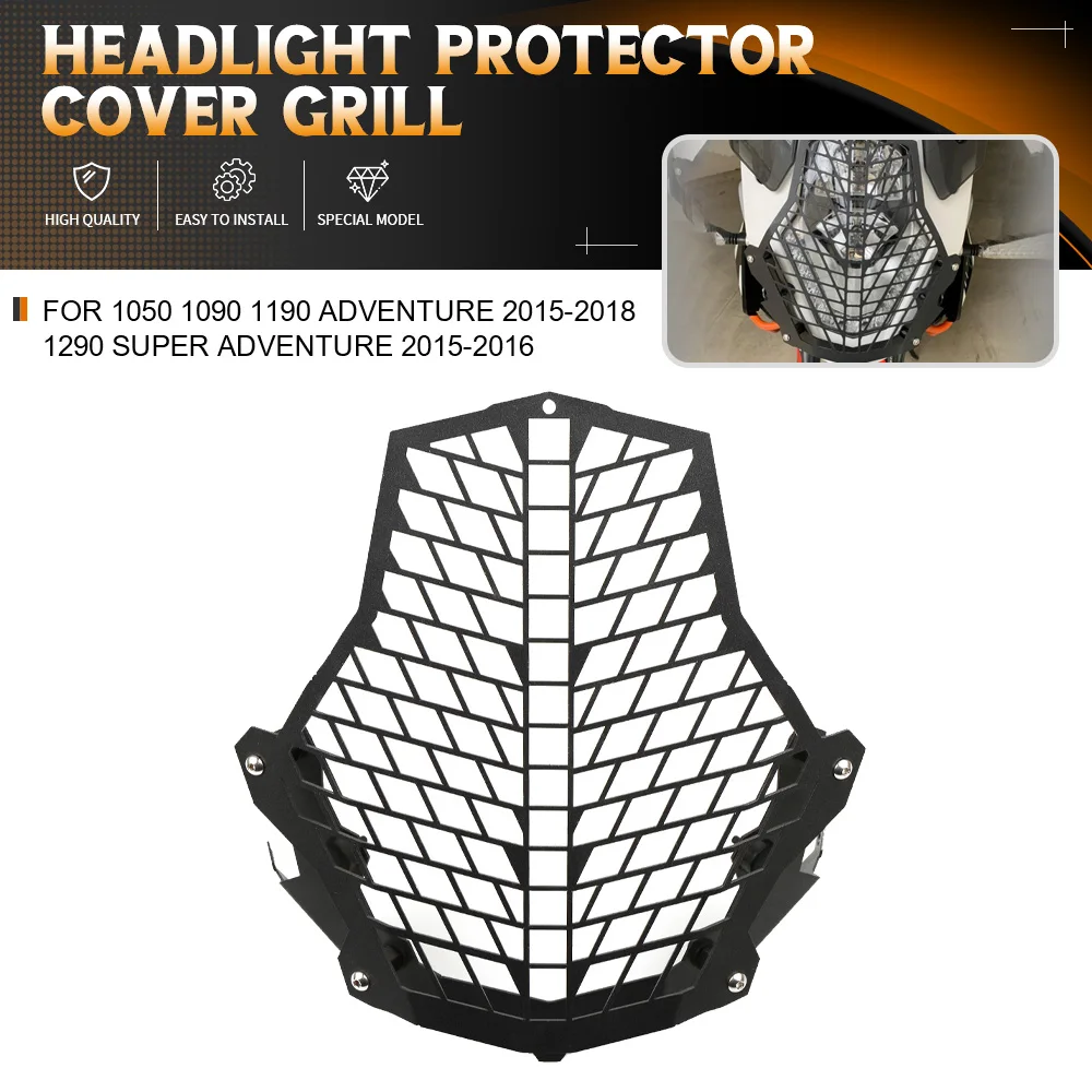 

For 1050 1090 1190 Adventure 2015-2018 2013 2014 1290 Super Adventure 2015-2016 Motorcycle Headlight Protector Cover Grill Guard