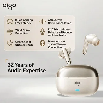 AIGO TQ28 In-Ear Wireless Bluetooth Earbuds with ANC Noise Cancelling for Music For Gifts