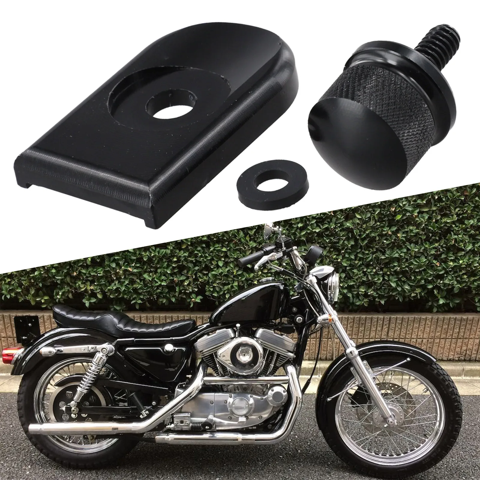 Knob Cap Equipped Motorcycle Seat Bolt Screw Made Of Aluminum Alloy For XL883 Rear Seat Securing And Release Function