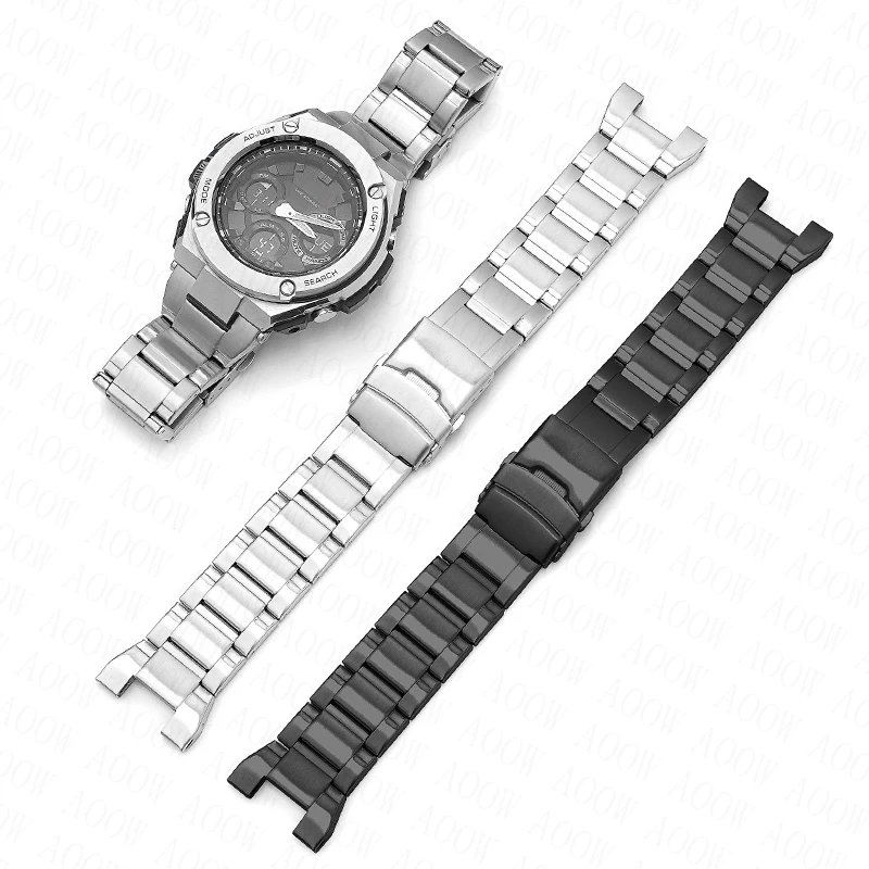 Strap for Casio G-Shock GST-W300/400G B100 S310 S120 S110 W110 Men Stainless Steel Metal Replacement Watch Band Bracelet Chain