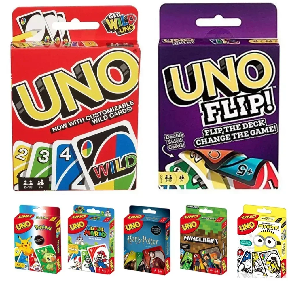 !2025! Mattel ¡UNO FLIP! Juegos familia divertido entretenimiento juego de mesa diversión naipes juguetes para niños caja de regalo uno juego de cartas juguetes para niños