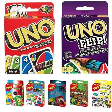 !2025! Mattel UNO FLIP! Giochi Famiglia Divertente Intrattenimento Gioco da tavolo Divertimento Carte da gioco Giocattoli per bambini Confezione regalo Uno Gioco di carte Giocattoli per bambini