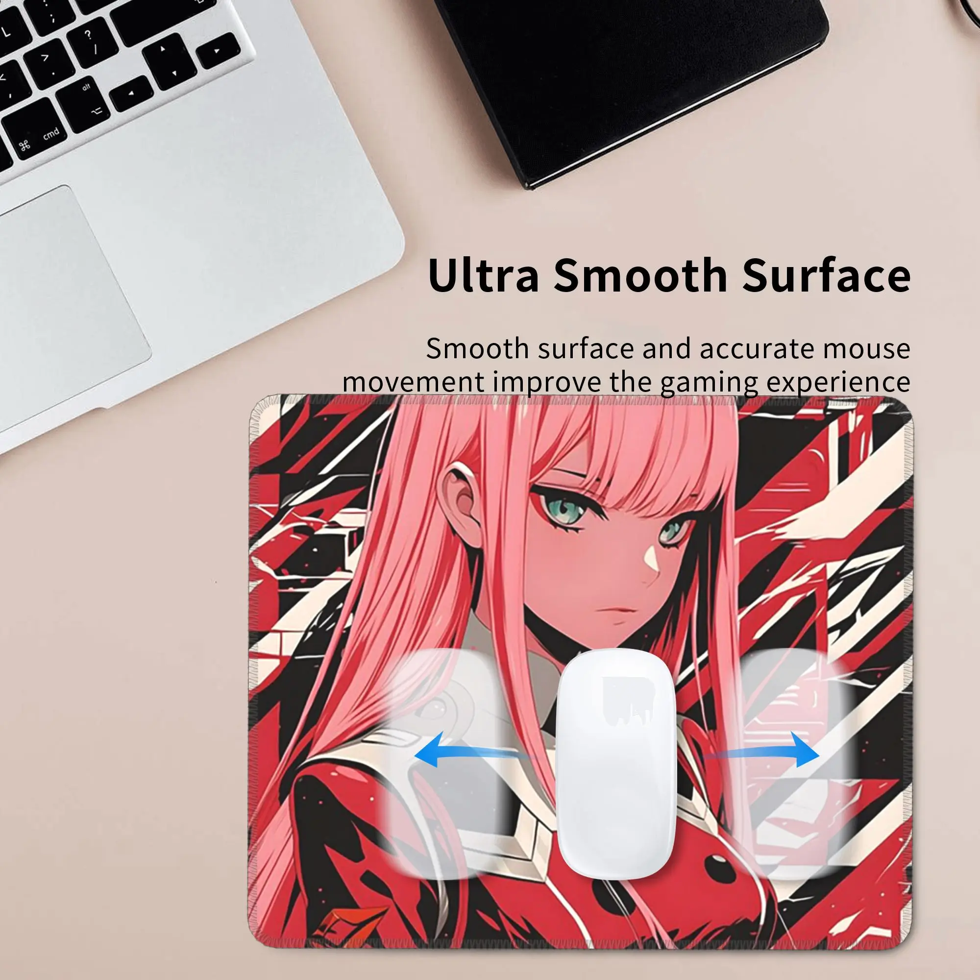 Zero Two Darling In The Franxx 02 Anime Mouse Pad Computer Keyboard Mouse Mat PC Laptop Desk Mat Office Accessories Table Mats