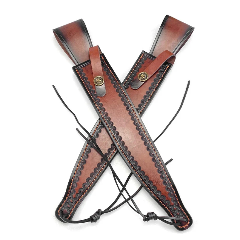 Funda de cuero para cuchillo de hoja fija con hebilla - imagen 4