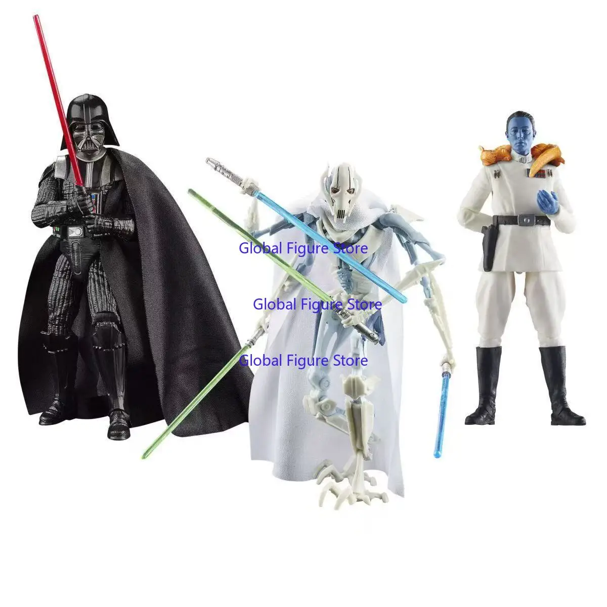 Hasbro Star Wars 6-inch Articulated Figure Set: Darth Vader, Marshal Zorv, General Grievous