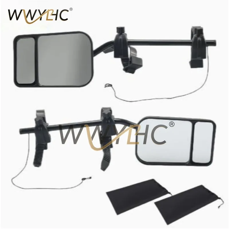 RV Trailer Extended Rearview Mirror, Large Vision Reverse Auxiliary Mirror for Trucks