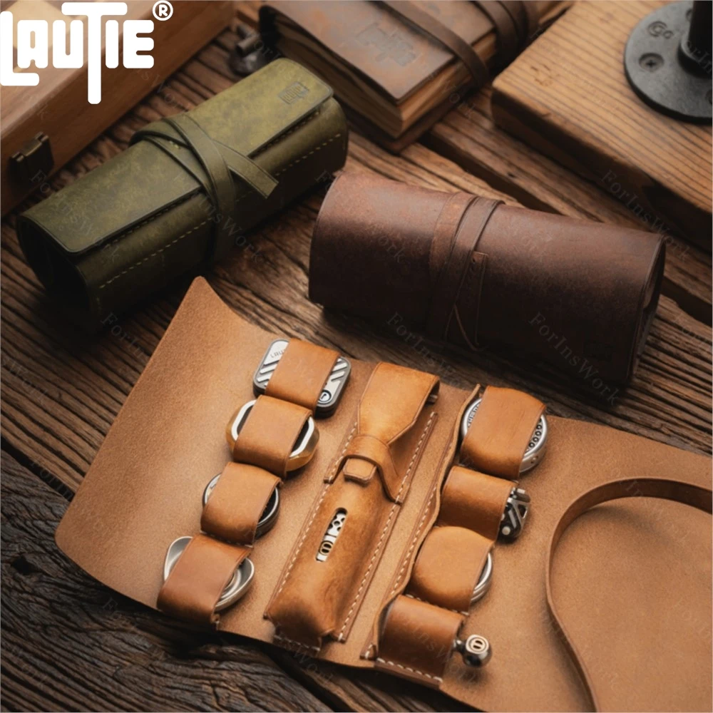 LAUTIE Handmade EDC Storage Reel Holster Push Slider Gyro Portable Carry-on Toy Storage Bag
