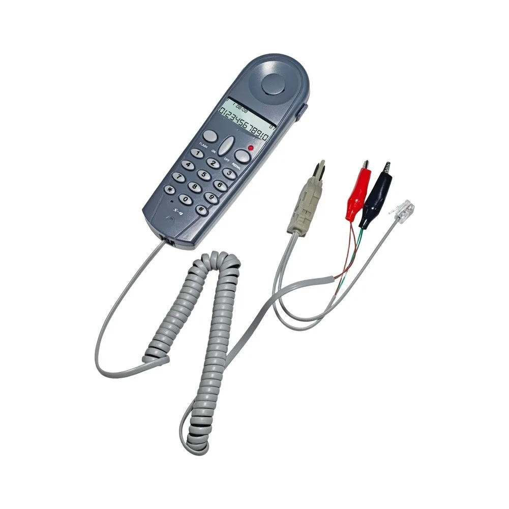Telephone Line Tester With FSK Caller ID Display On Off Hang Up Buttons For Cable Fault Detection And Lineman Maintenance Tool