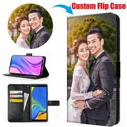 Custom Print Photo Book Case For Samsung S25 ultra S24 S23FE S26 A17 A55 A56 A26 A57 A33 A52 A53 Personalized Flip Leather Cover