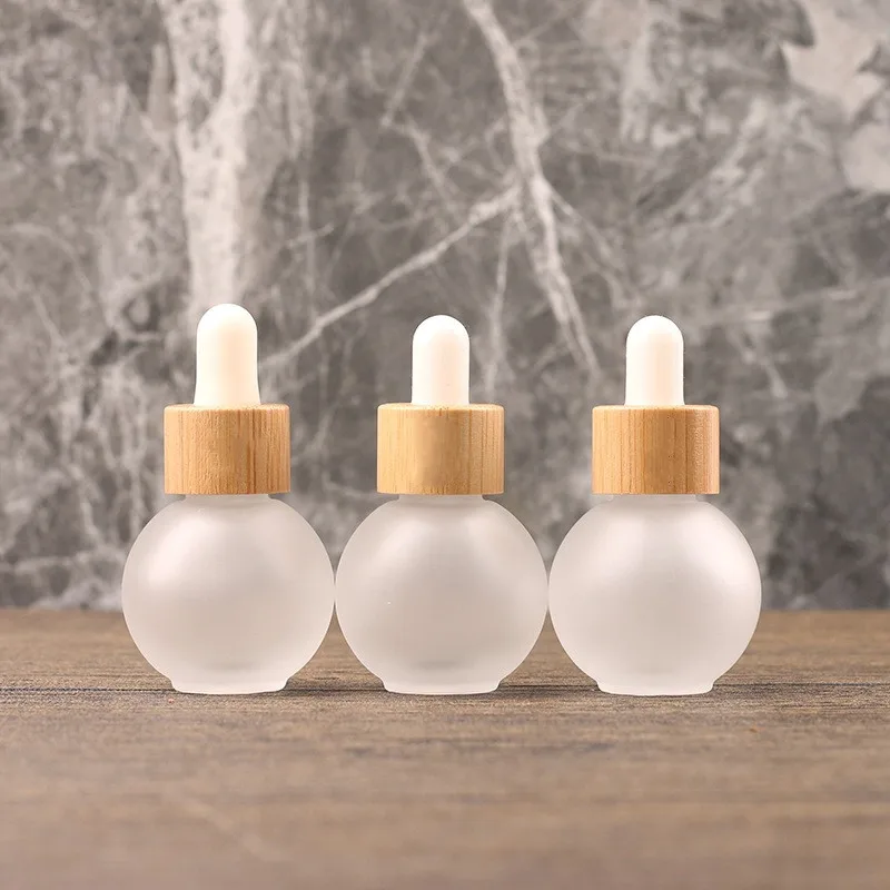 Refillable Dropper Bottle Frosted Essential oil Glass Aromatherapy Liquid 20ml Drop for Massage Pipette Bottles