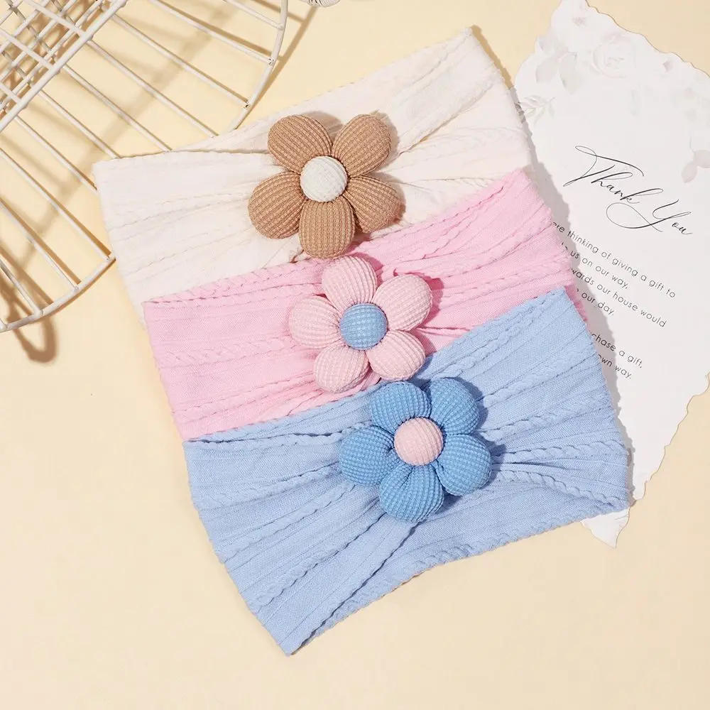 

Модная широкая повязка на голову с цветочным принтом для младенцев, мягкая эластичная нейлоновая повязка на голову для новорожденных, эластичные детские аксессуары для волос