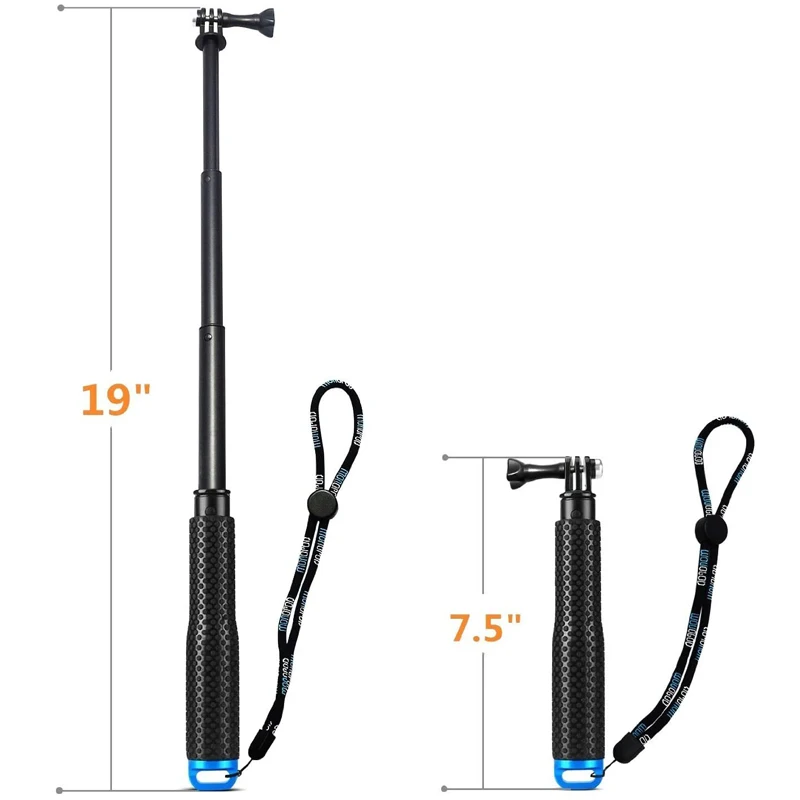 Handheld Extendable Gopro Selfie Stick Aluminum Monopod Go Pro Stick for GoPro Hero 9 8 7 6 5 4 SJCAM SJ8 Sj6 Xiaomi Accessories