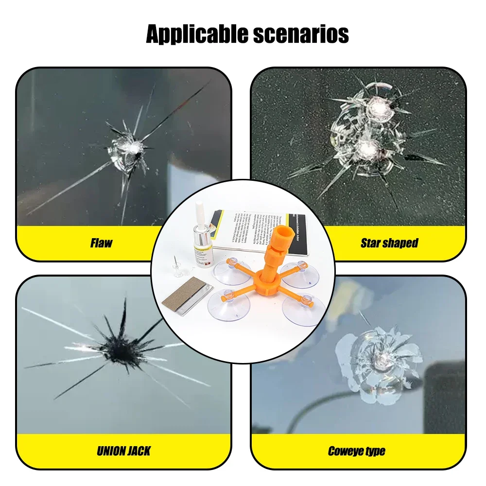 Car Glass Scratch Repair Agent Resina Fluida, Window Glass Window Glass, Nano Scratch Repair, Crack Restore Tools Kit, Acessórios