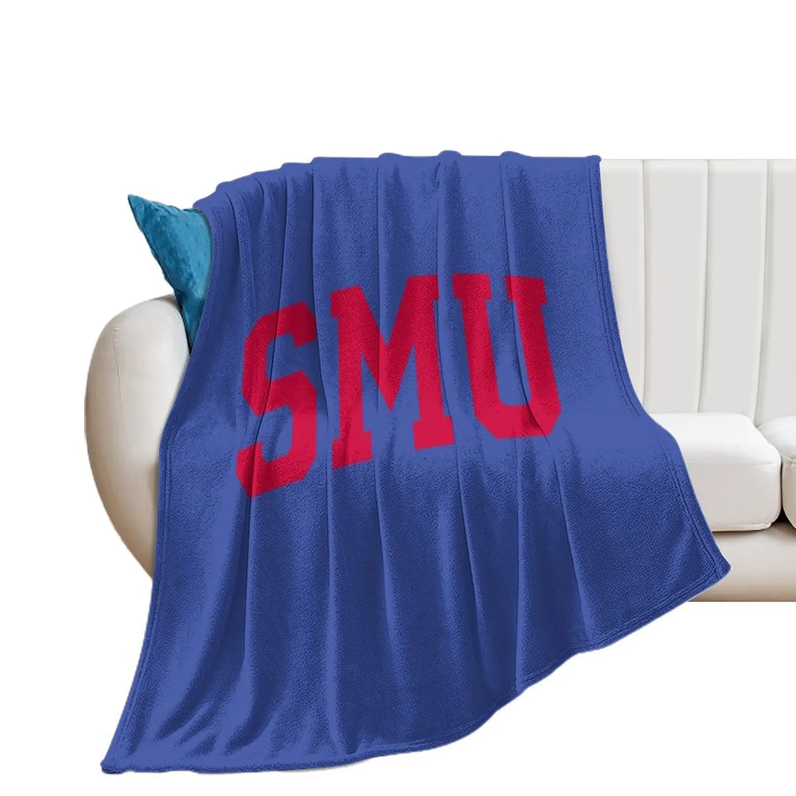 

SMU Mustangs Athletics Throw Blanket Decorative Sofas Multi-Purpose Travel Blankets