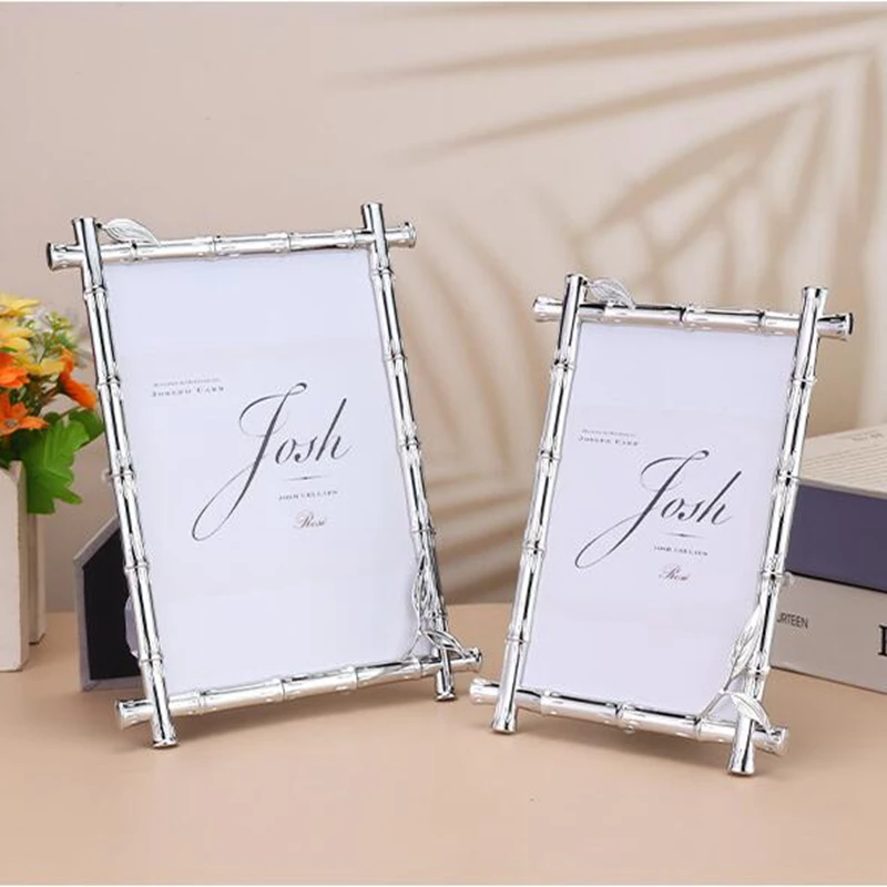 Nordic Style 6/7Inch Silver Metal Photocard Binder Picture Frame Photo Albums For living Room Decoration XC047