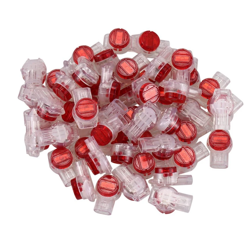 โปรโมชั่น! 550 ชิ้น Gel Splice UR Connector 3 พอร์ตตัวเชื่อมต่อสายไฟสีแดง + Clear