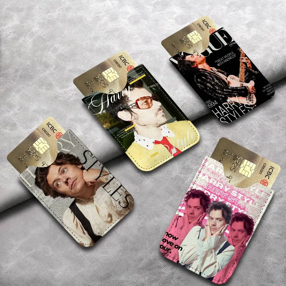 H-Harry E-Edward S-Styles Lightweight Leather Card Holder Palm Pattern Protective Cover for Bus Card ID Card Compact Size