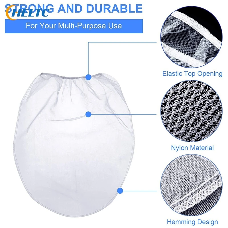 

1PC Paint Strainer Bag Gallon Paint Filter Fine Mesh Elastic Drawstring Top Opening Mesh Filter Paint Gardening Bucket Filters