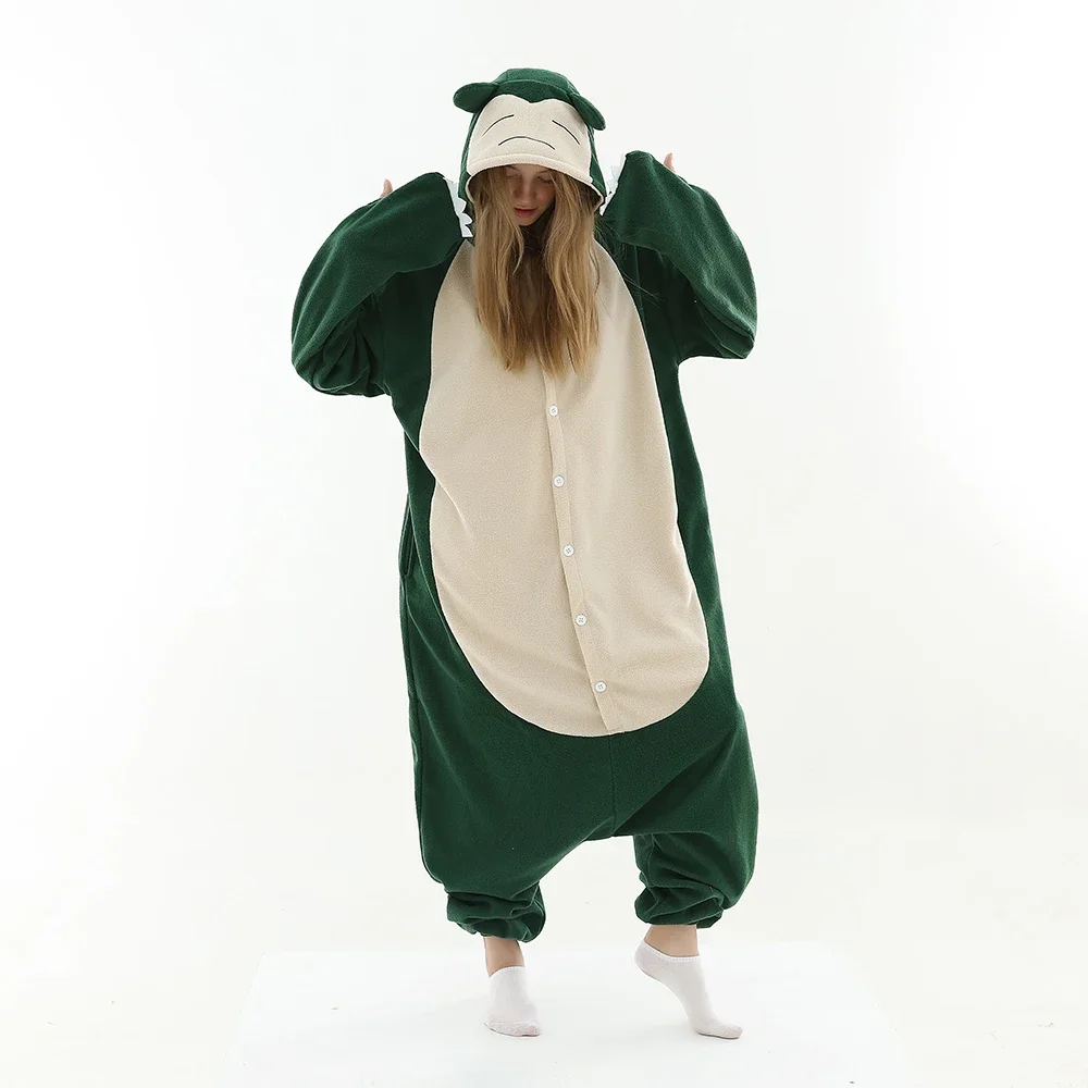 Animal Kigurumi unicornio snorlax traje de dibujos animados mujeres pijama Anime Onesies para adultos hombres Onsie niño niñas ropa de hogar conjunto de pareja