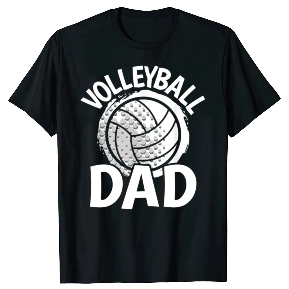 Lustige Volleyball Papa Spieler Grafik T-shirts Männer Frauen Mode Casual T-shirt 100% Baumwolle Lose Übergroßen Sport T Shirt – Detail 2