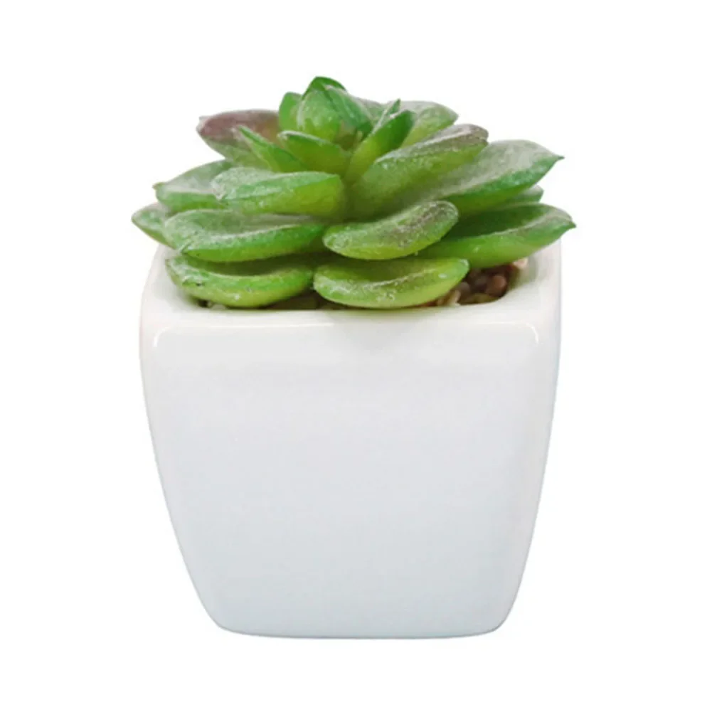 Artificial Mini Green Succulent Plants Fake Simulation Decor Desktop Ornaments Flower Basin Plastic Bonsai Tabletop Home Decor