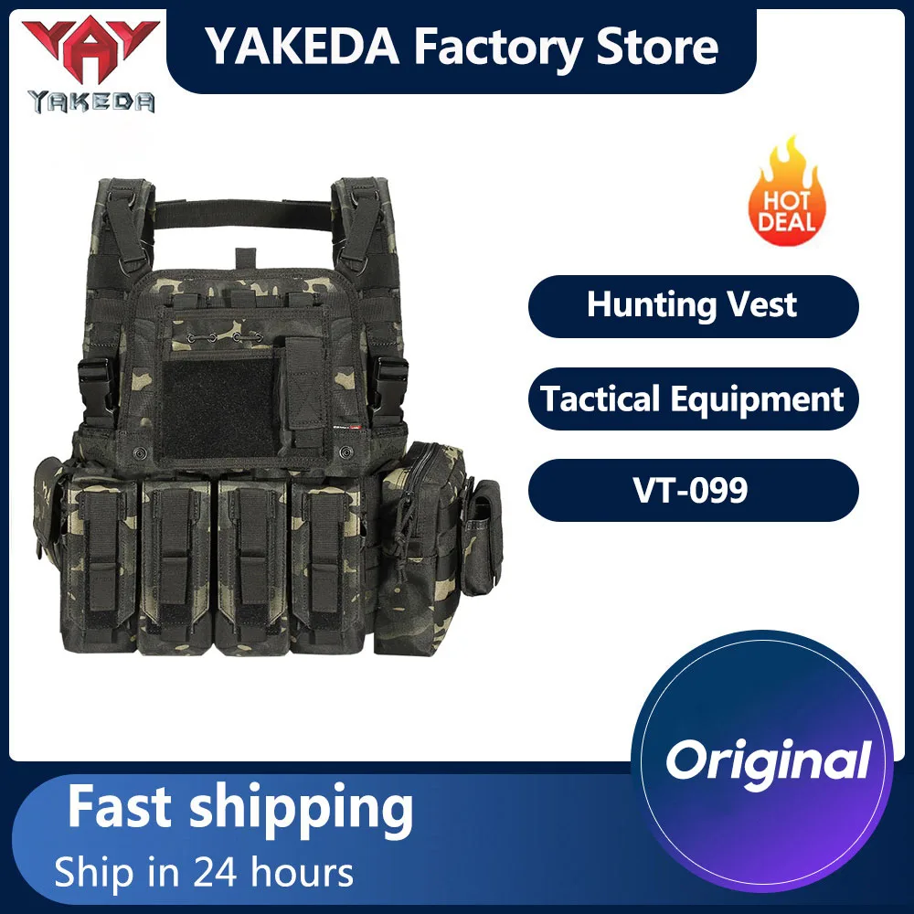 

YEKEDA Tactical Vest Multi-functional Camouflage Clothing MOLLE System Outdoor Training Uniform CS Chicken Combat Vest