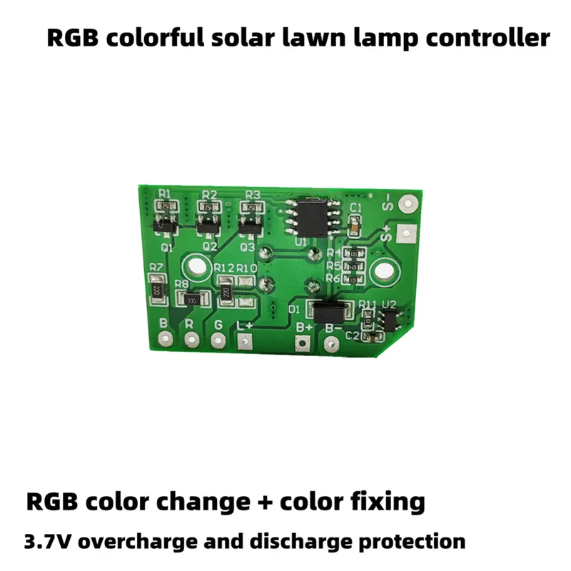 ソーラーライト回路基板,3.7V,スイッチ,芝生ランプコントローラー,リチウム電池,RGB交換回路基板