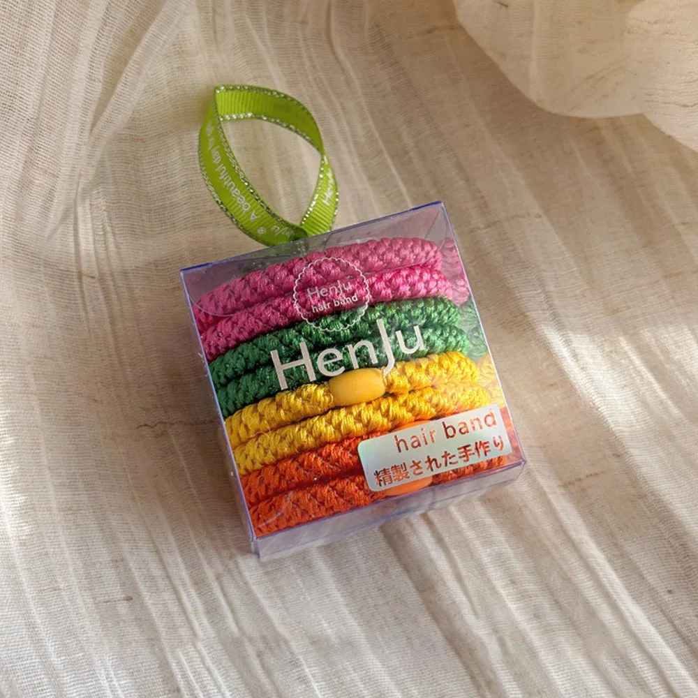 High Elasticity Basic Hair Rope Set Hair Tie Hair Ring Weave Rubber Band Hair Accessories Ponytail Holder